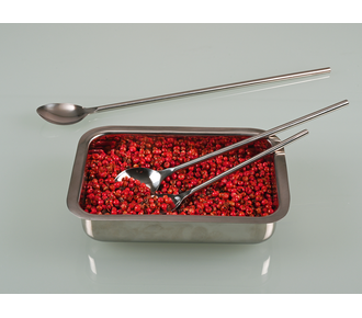 Stainless steel chemical spoon with round handle 