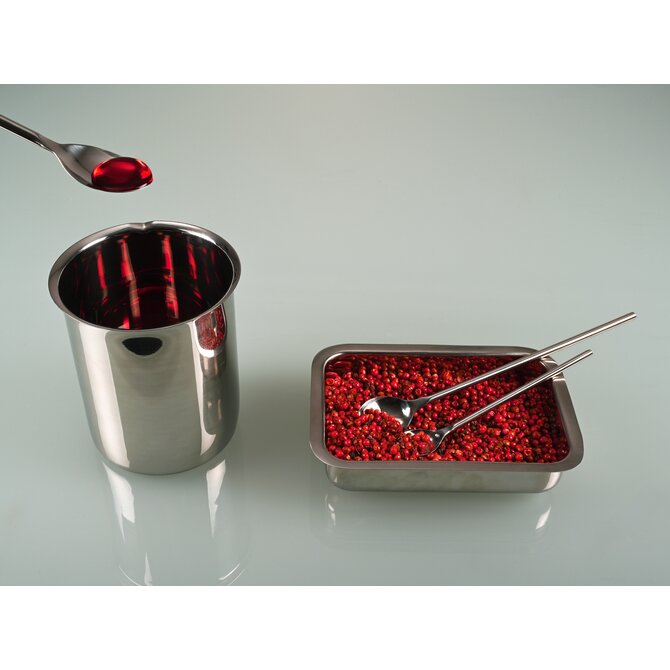 Stainless steel chemical spoon with round handle 