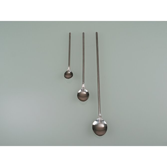 Stainless steel chemical spoon with round handle 