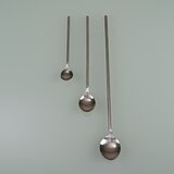 Stainless steel chemical spoon with round handle 
