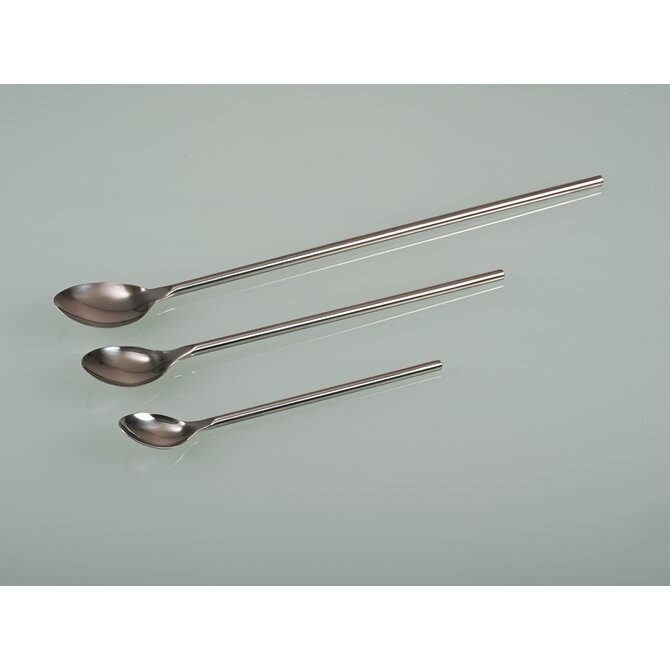 Stainless steel chemical spoon with round handle 