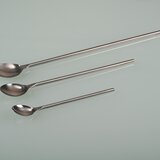 Stainless steel chemical spoon with round handle 