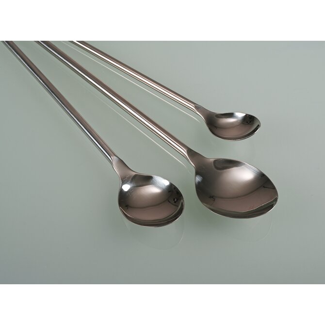 Stainless steel chemical spoon with round handle 