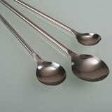 Stainless steel chemical spoon with round handle 