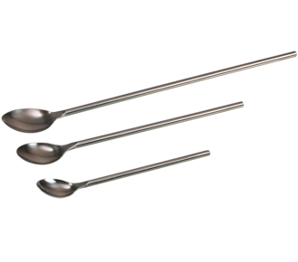 Stainless steel chemical spoon with round handle 