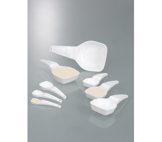 Disposable dosing spoon, white