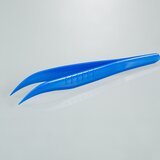 Single-use tweezers, blue, pointed/angled