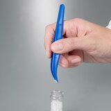 Single-use tweezers, blue, pointed/angled