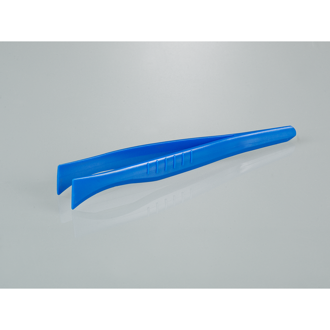 Single-use tweezers, blue, Single-use tweezers, blue, broad tip