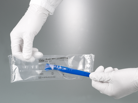 Single-use tweezers, blue, Single-use tweezers, blue, broad tip