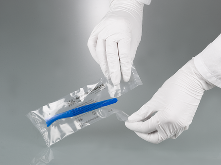 Single-use tweezers, blue, Single-use tweezers, blue, broad tip