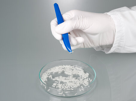 Single-use tweezers, blue, pointed