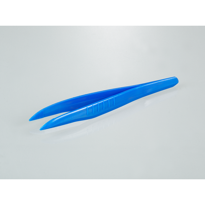 Single-use tweezers, blue, pointed