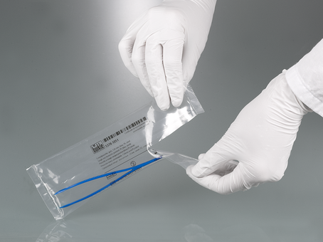 Single-use tweezers, blue, pointed