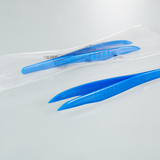 Single-use tweezers, blue, pointed