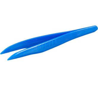 Single-use tweezers, blue, pointed