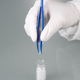 Single-use tweezers, blue, pointed