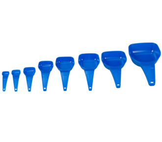 Measuring spoons, blue, sterile