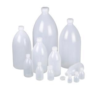 Narrow neck bottles, round