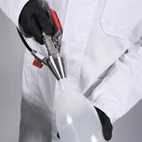 Gas-tight stainless steel drum pump with outlet hose
