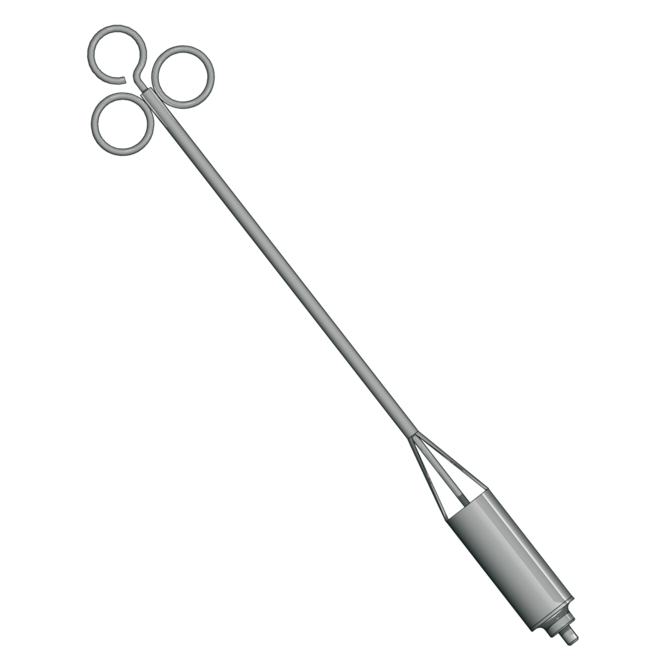 Liquid-Sampler, open with thumb