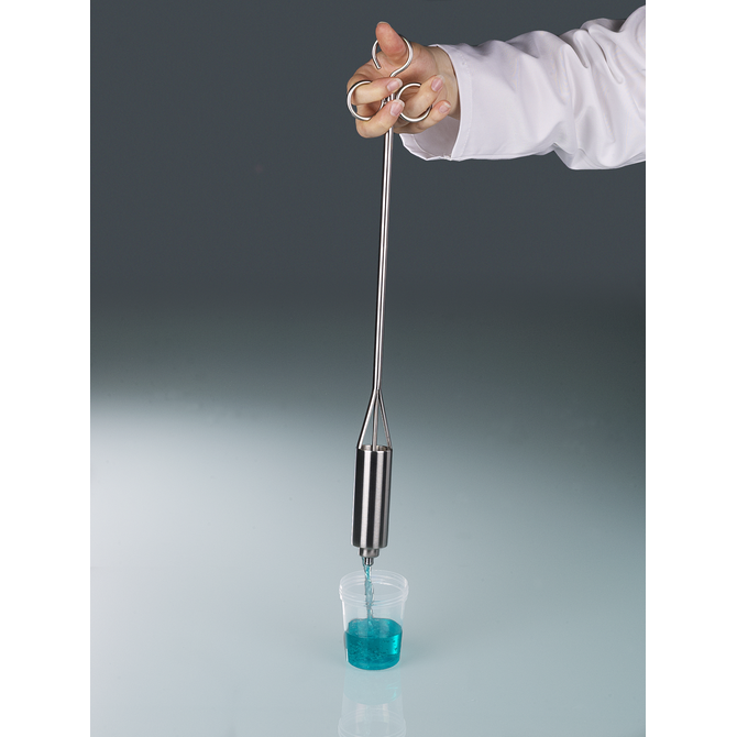 Liquid-Sampler, open with thumb