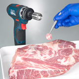 Drill head for carcass sampling