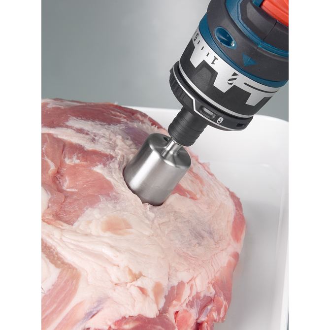 Drill head for carcass sampling