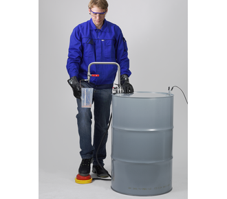Solvent pump foot operated - discharge tube