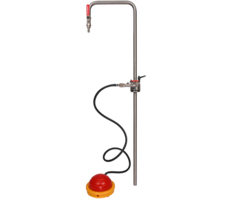 Solvent pump foot operated - discharge tube
