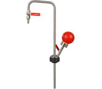 Solvent pump hand operated, for tin-foil canisters