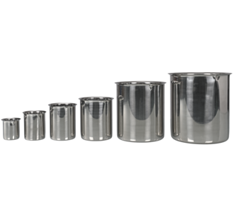 Stainless steel laboratory beaker