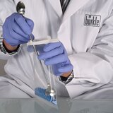 Double-sided laboratory spoon made of stainless steel