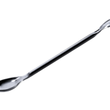 Double-sided laboratory spoon made of stainless steel