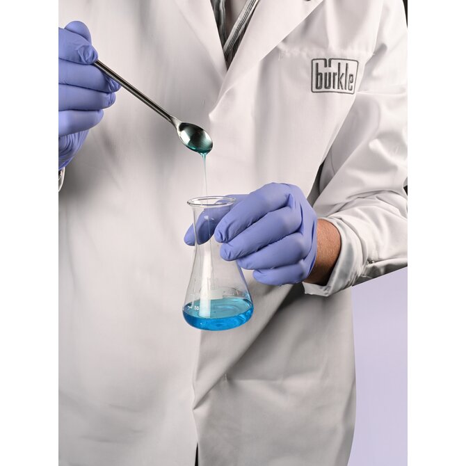 Double-sided laboratory spoon made of stainless steel