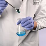 Double-sided laboratory spoon made of stainless steel