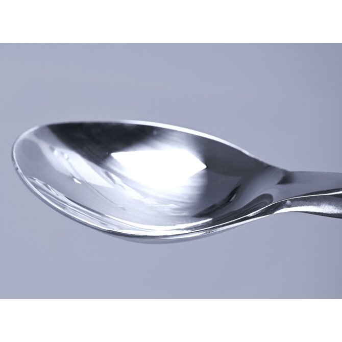 Double-sided laboratory spoon made of stainless steel