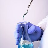 Double-sided laboratory spoon made of stainless steel