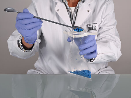 Double-sided laboratory spoon made of stainless steel