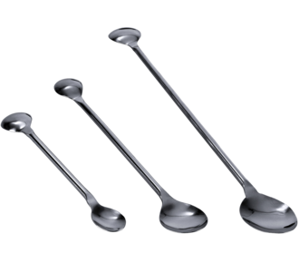Double-sided laboratory spoon made of stainless steel
