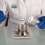 Conical laboratory bowl with a flat base