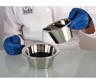 Conical laboratory bowl with a flat base