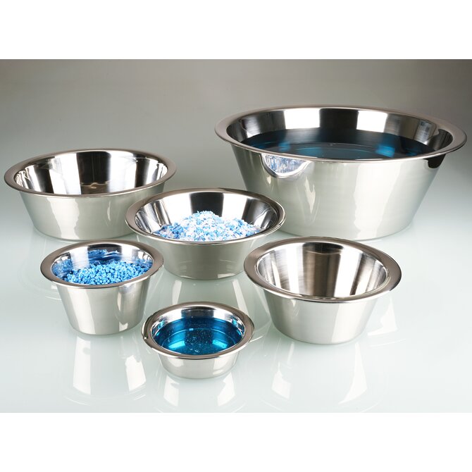 Conical laboratory bowl with a flat base