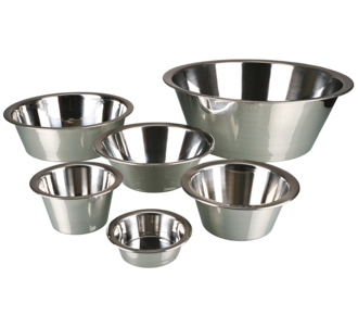 Conical laboratory bowl with a flat base