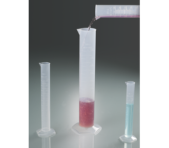 Measuring cylinder, PP, transparent scale