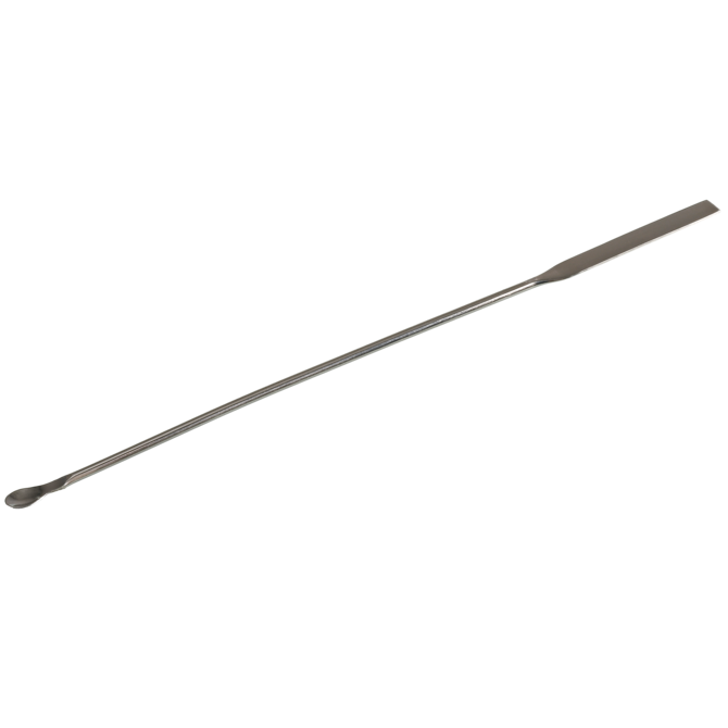 Rectangular micro spoon spatula, made of stainless steel