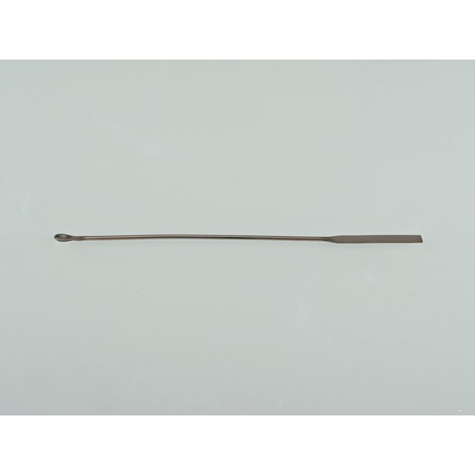 Rectangular micro spoon spatula, made of stainless steel