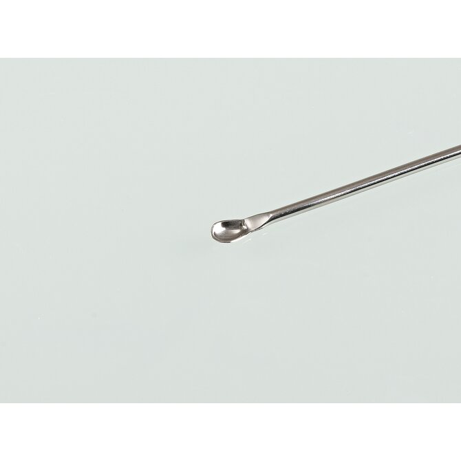 Rectangular micro spoon spatula, made of stainless steel