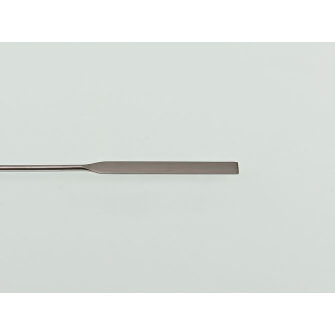 Rectangular micro spoon spatula, made of stainless steel