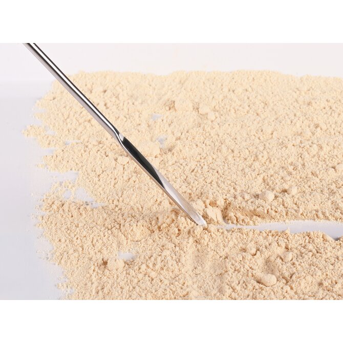 Rectangular micro spoon spatula, made of stainless steel